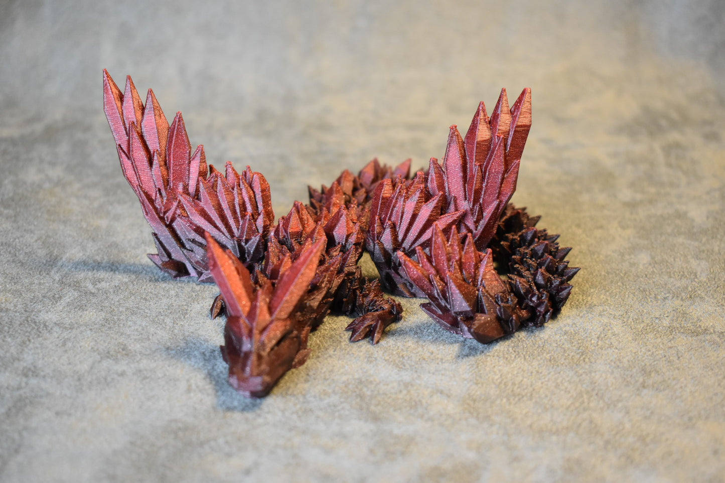 Black & Red Crystal Winged Dragon