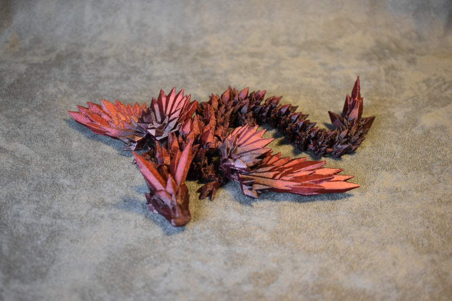 Black & Red Crystal Winged Dragon