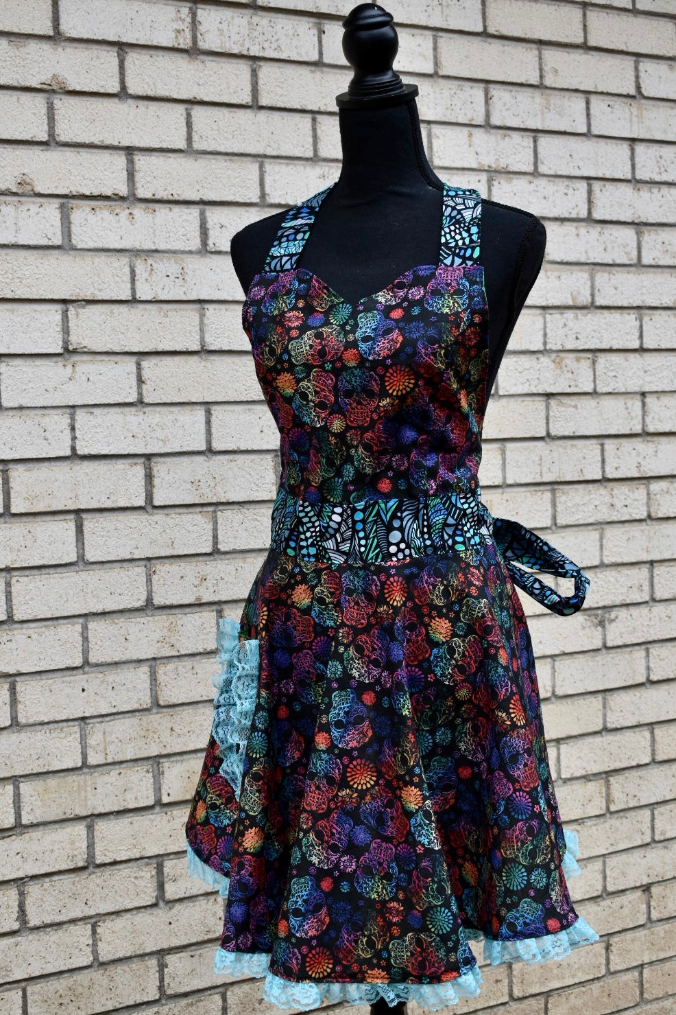 Sugar Skull Full Apron