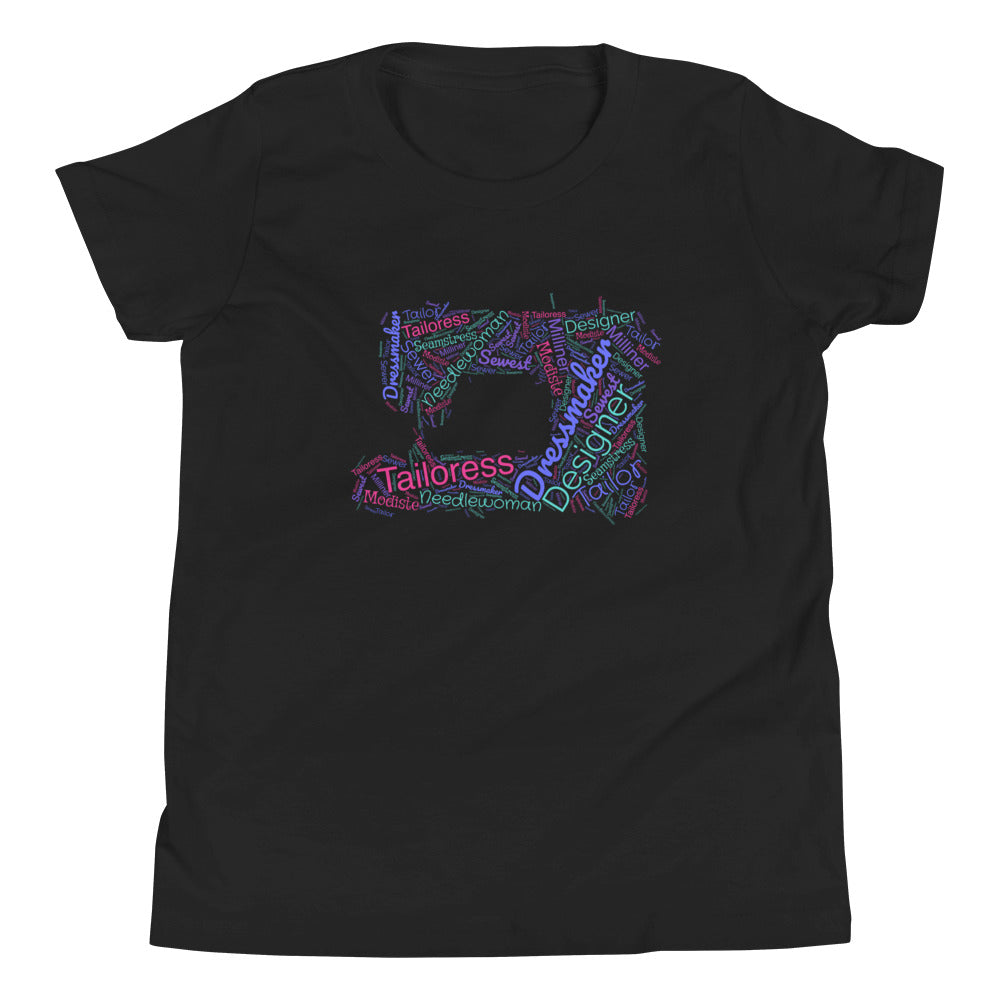 Seamstress Word Cloud Youth Short Sleeve T-Shirt