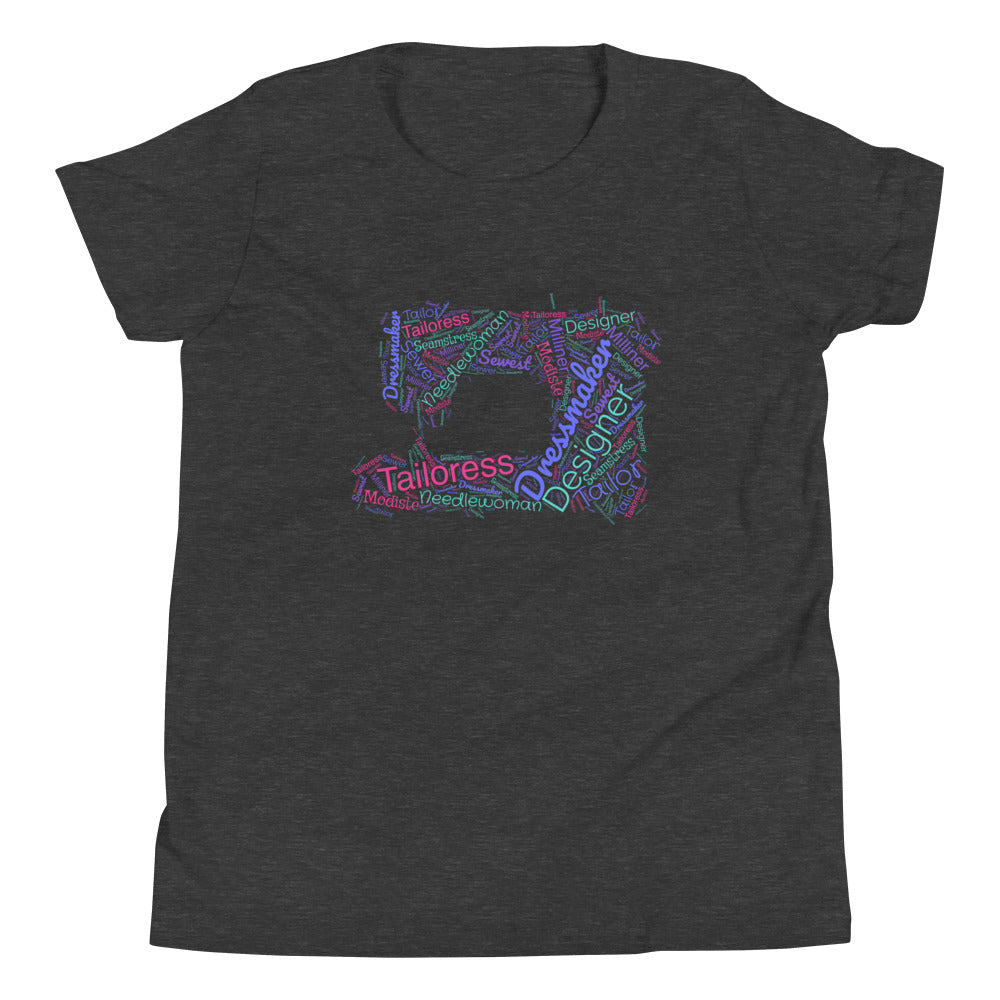 Seamstress Word Cloud Youth Short Sleeve T-Shirt