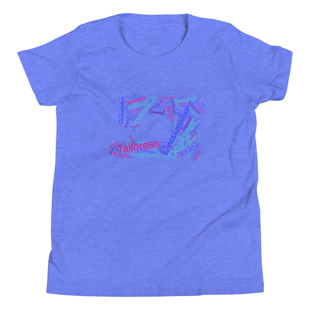 Seamstress Word Cloud Youth Short Sleeve T-Shirt