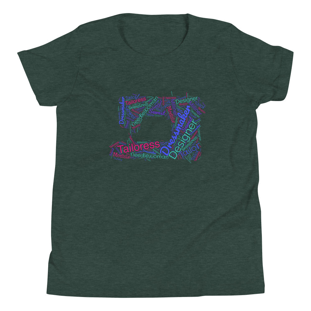Seamstress Word Cloud Youth Short Sleeve T-Shirt