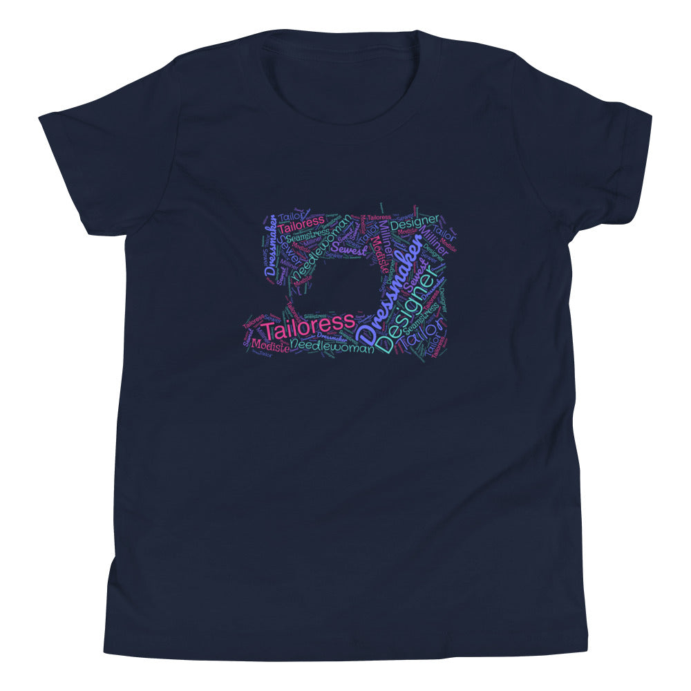 Seamstress Word Cloud Youth Short Sleeve T-Shirt