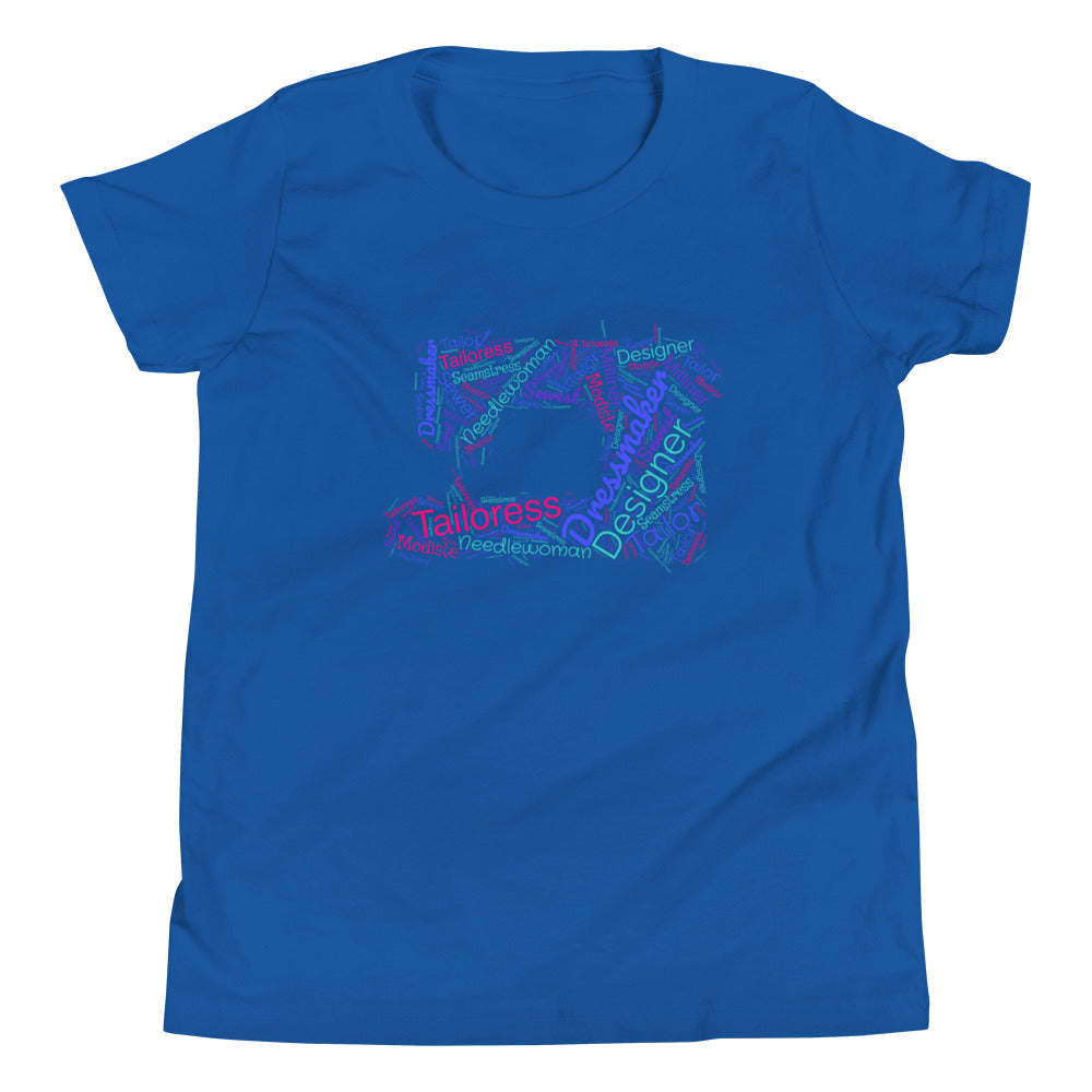 Seamstress Word Cloud Youth Short Sleeve T-Shirt
