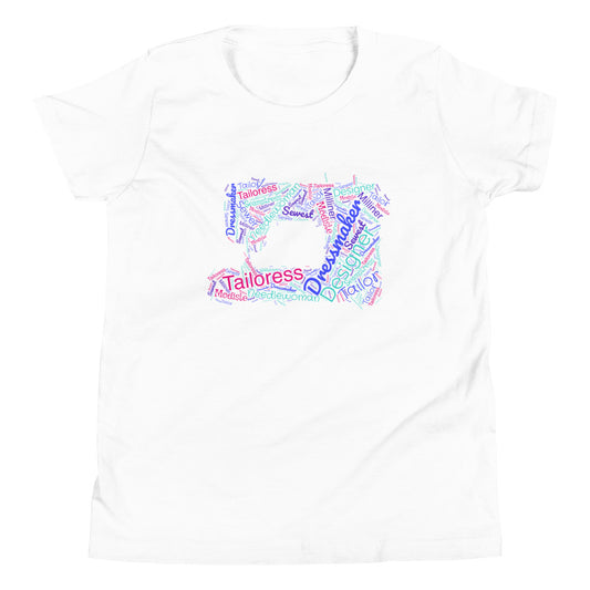 Seamstress Word Cloud Youth Short Sleeve T-Shirt