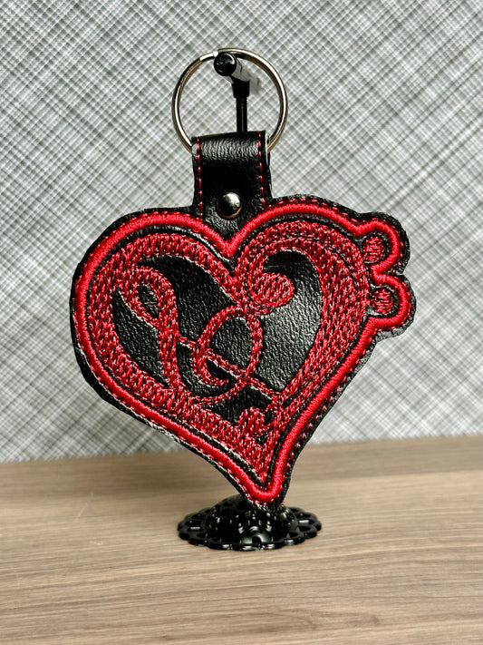 Musical Heart Keychain
