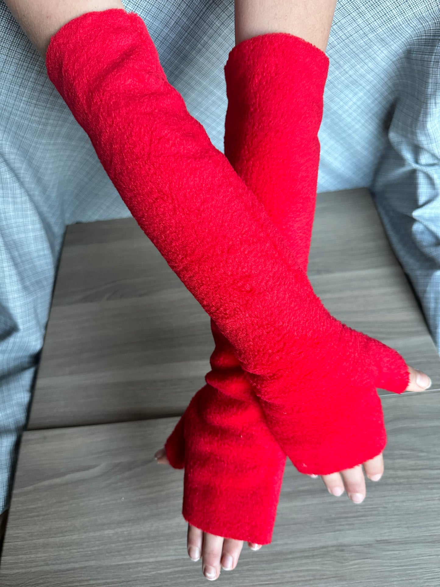 Kids Fingerless Fleece Gloves