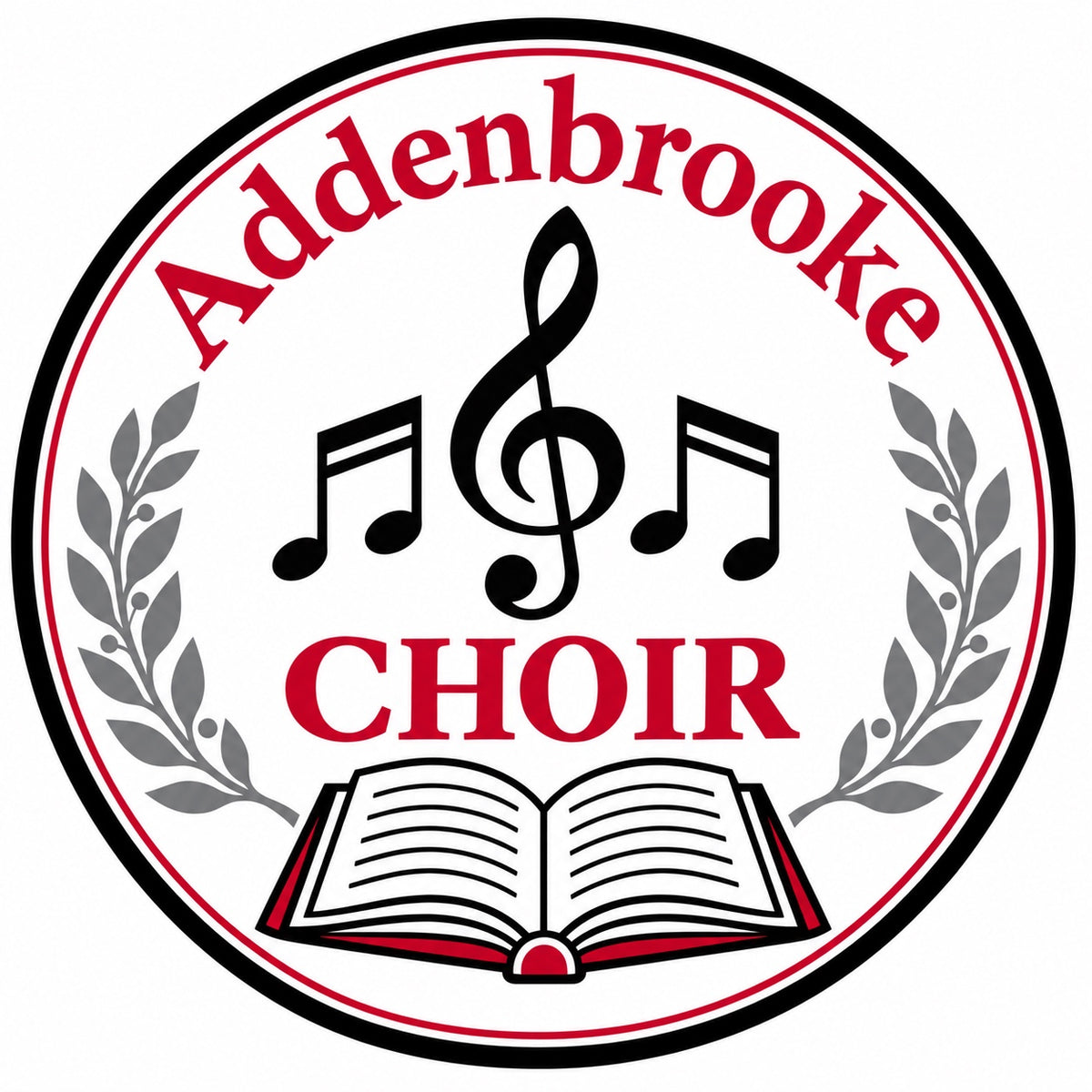 Addenbrooke Choir iron-on patch — artwork preview
