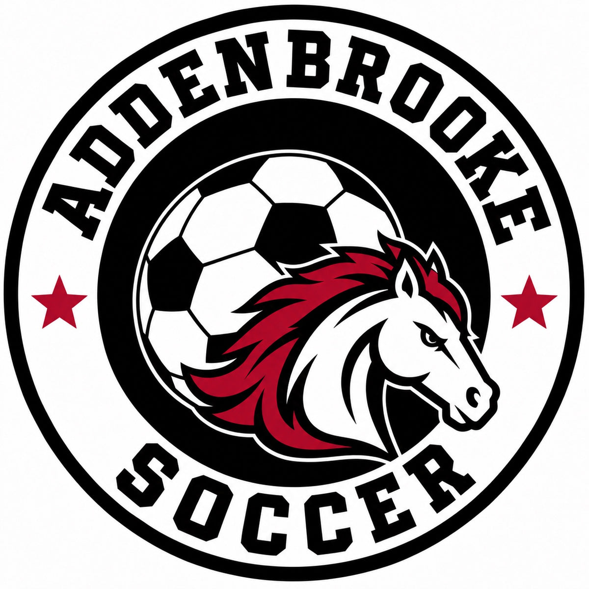 Addenbrooke Soccer iron-on patch — artwork preview