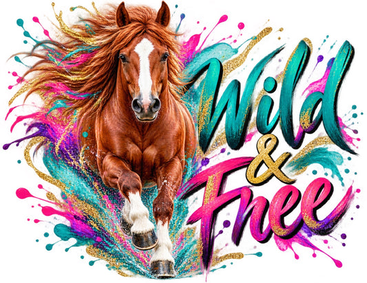 Wild & Free — artwork preview for a zip-top pouch