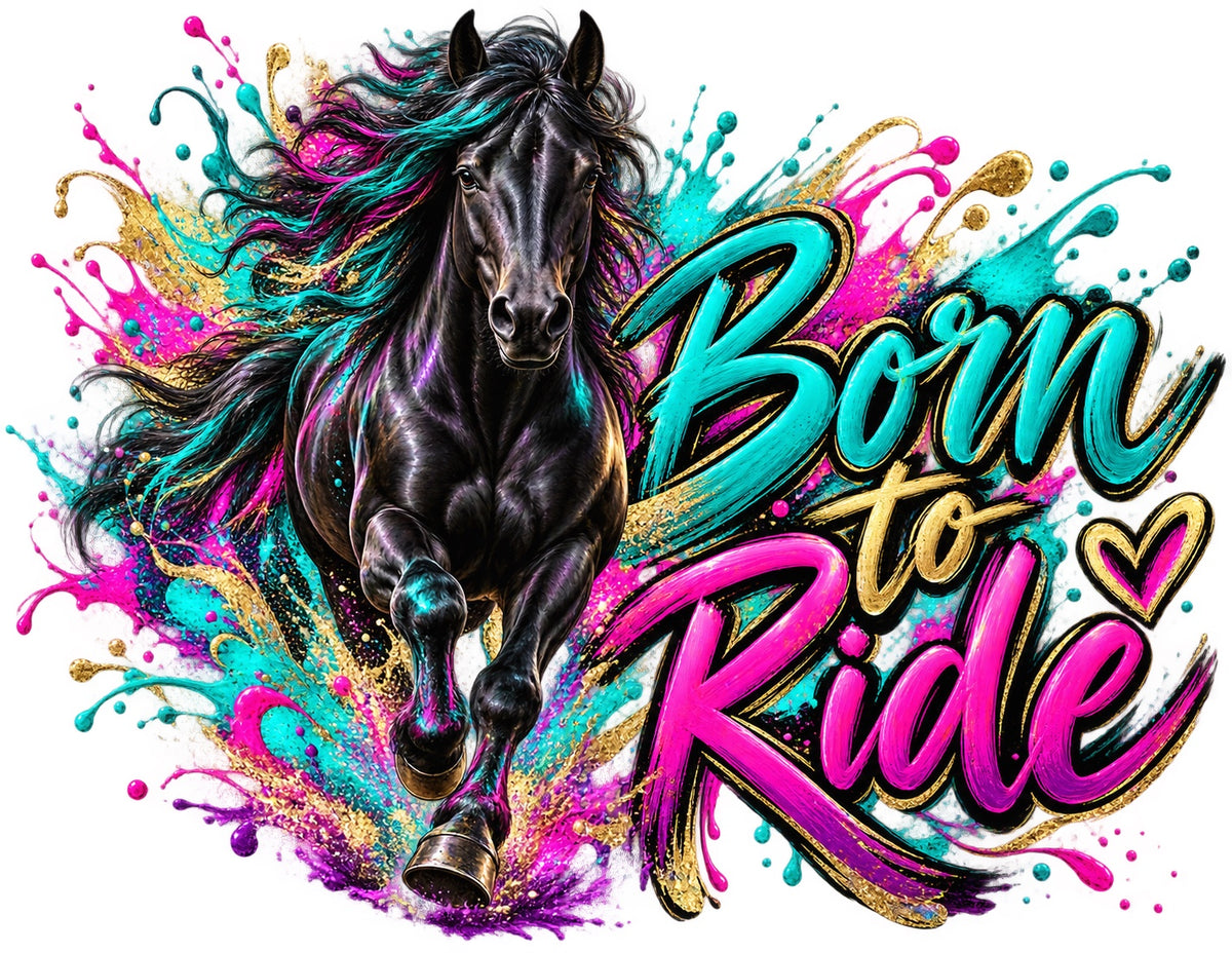 Born to Ride — artwork preview for a zip-top pouch