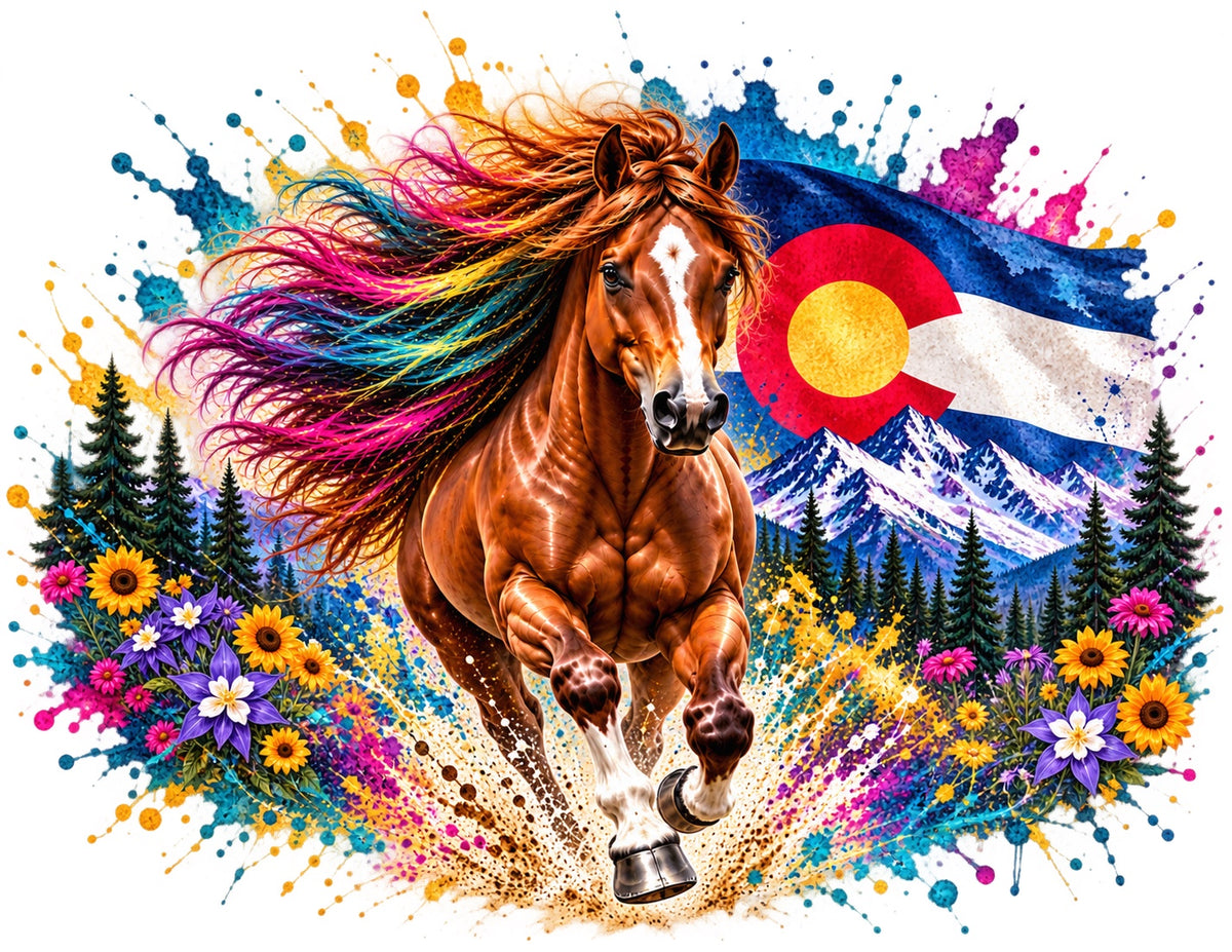 Colorado Horse — Meadow — artwork preview for a zip-top pouch